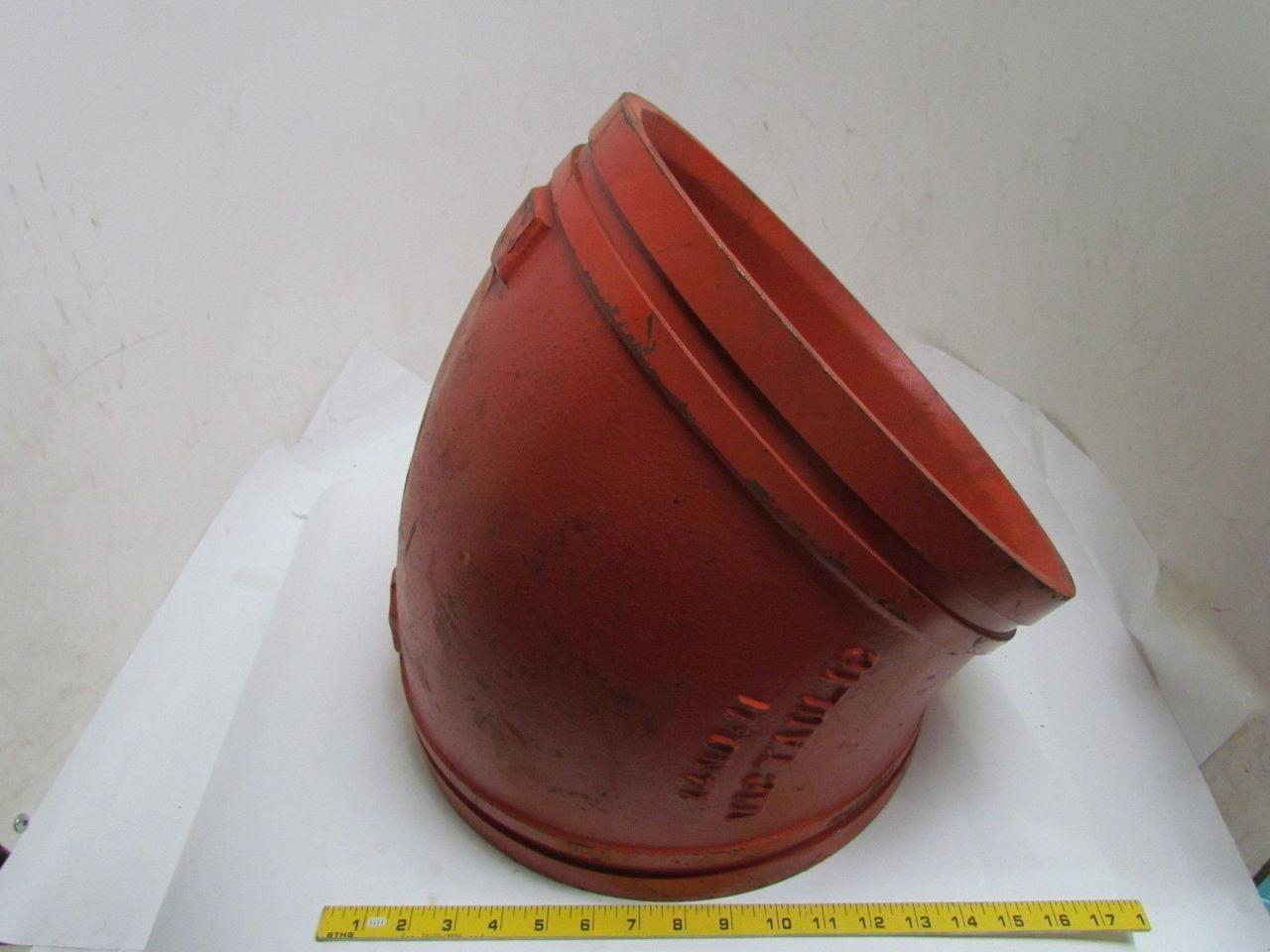 Victaulic No 11 14" 45 Degree Grooved End Pipe Fitting Elbow