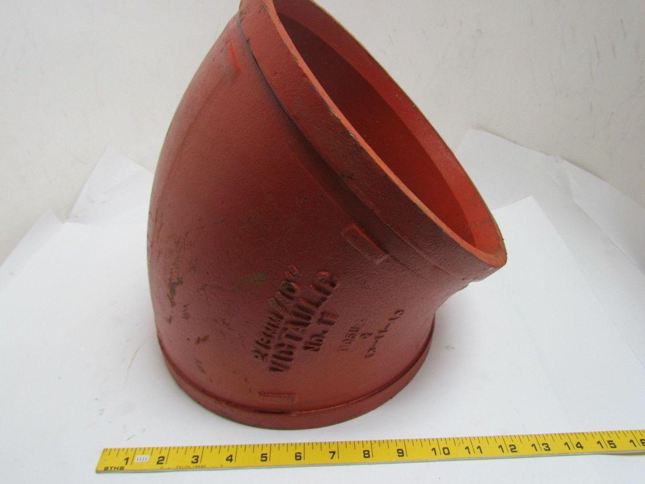 Victaulic No 11 10" 45 Degree Grooved End Pipe Fitting Elbow
