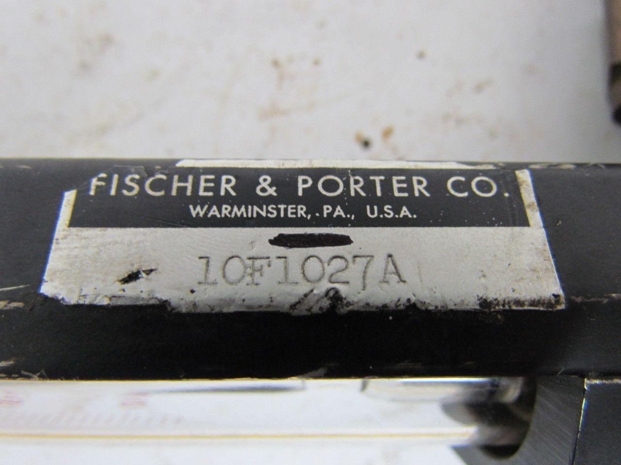 Fischer & Porter Co Flowmeter 6-58 GPM Liquid SP.GR.1.0 For 1-1/4" Pipe 10"OAL
