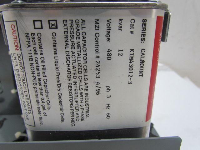 Myron Zucker KIM43012-3 Calmount 480 V 3 PH 60 HZ Capacitor KVAR 12