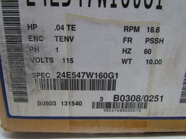 Baldor 2416C Industrial Motor 115V 1PH 18.6 RPM Gear Reducer Gearmotor 90:1