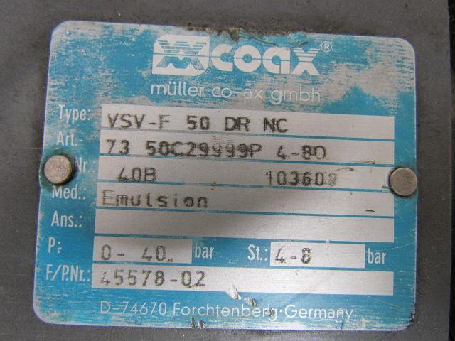 Muller XX Coax VSV-F 50 DR NC 3/2 Way Coaxial Valve PN 0-40 Bar Normally Closed