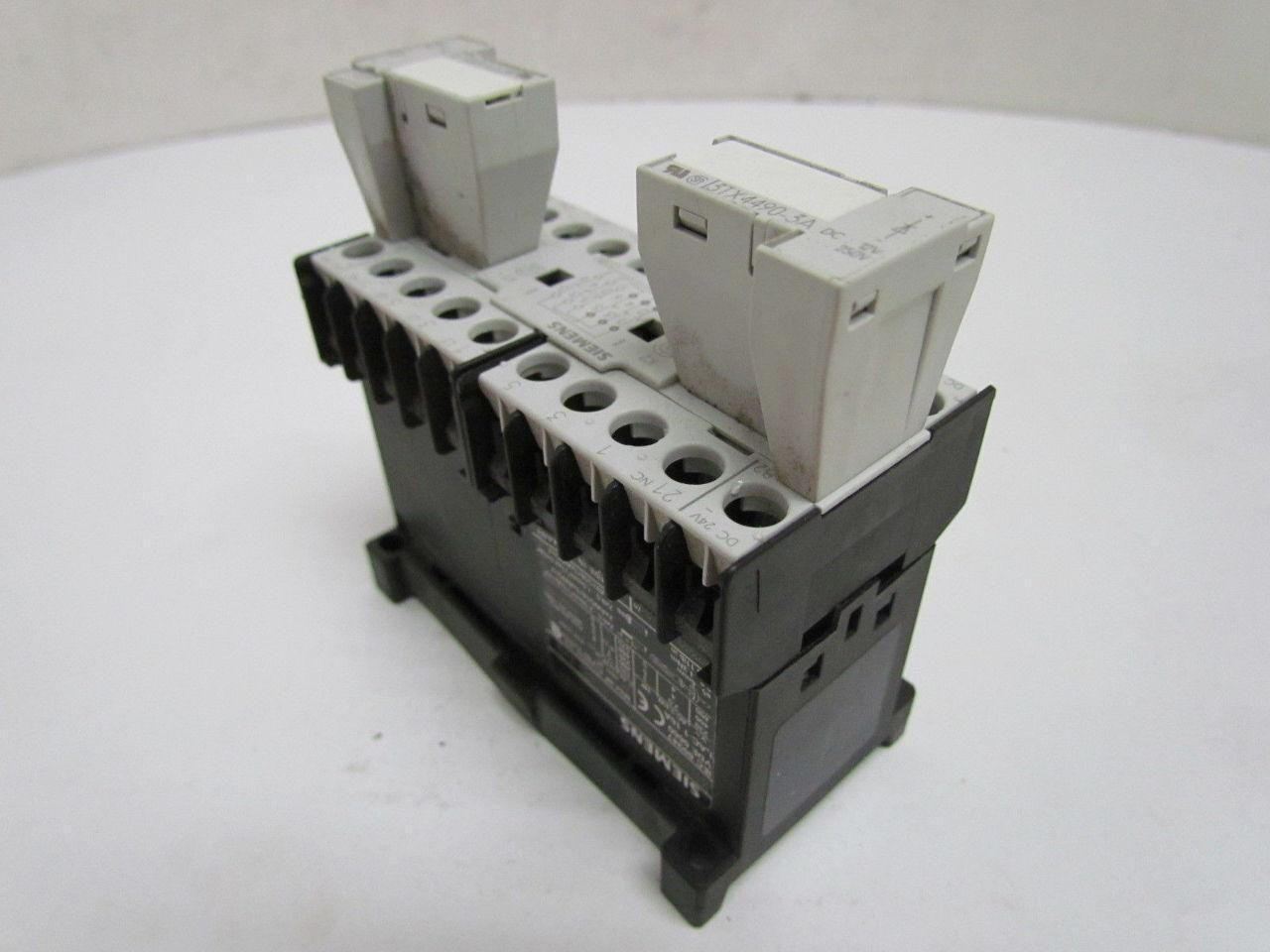 Siemens 3TD2000-1BB4 3tX4490-3A Contactor 9 Amp 3 Pole Reversing 24VDC Coil