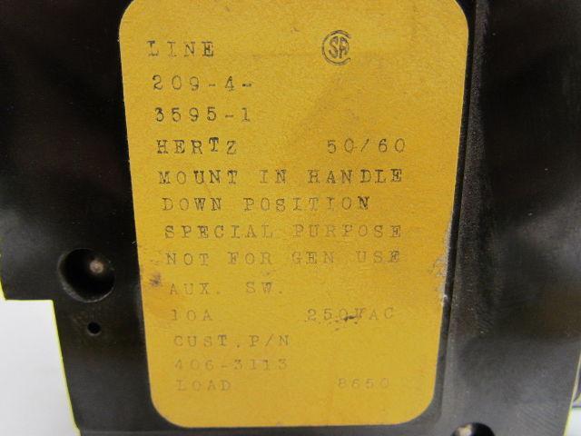 Airpax 209 LK-54 406-3113 Circuit Breaker 4 Pole 240 VAC 60 Amp