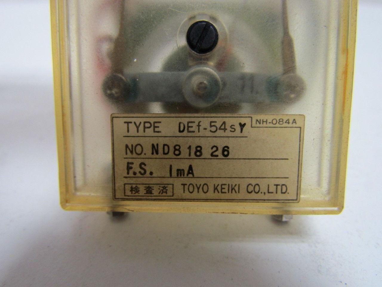 Toyo Keiki ND8 18 26 ND81826 Load Meter Gauge Def-54sY