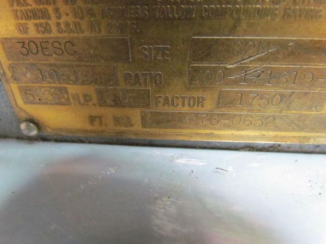 Cleveland 30ESC 62M Series 10:1 Ratio 1750 RPM 5.3 HP Speed Reducer Gear Box349.