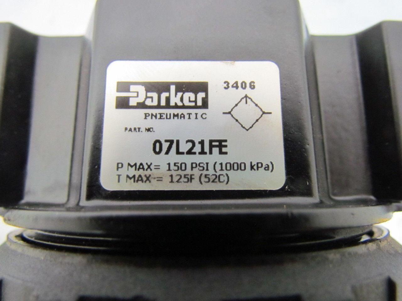 Parker 07L41FE 150 PSI Pneumatic Lubricator 3/4" NPTF Ports