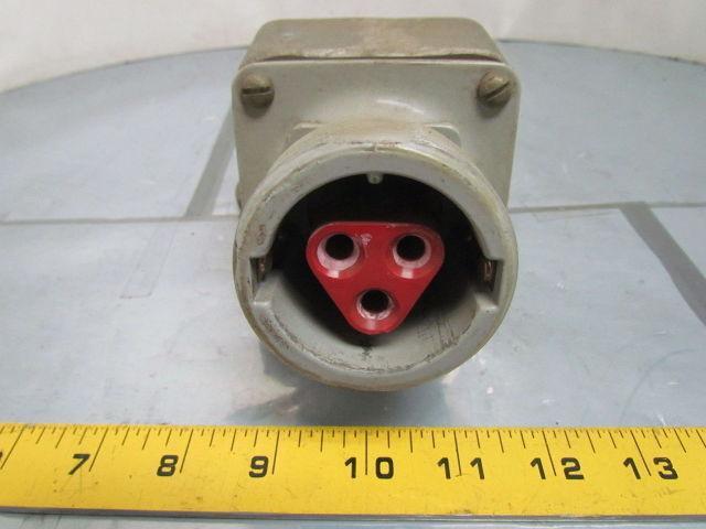 Crouse Hinds Co AR337-M72 600VAC 250VDC 30 AMP Receptacle 3W 3P Arktite