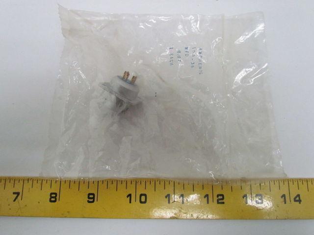 Amphenol 165-36 Sq Flange Recept Bayonet Mating 5#20 Solder Socket Connection