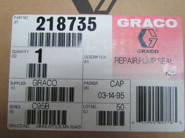 Graco 218735 218-735 Pump Seal Repair Kit NIB