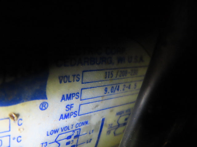 Doerr Electric LR39793 1/2HP 1PH 115/208-230 J56Z Vacuum Pump Motor 7/8" Shaft