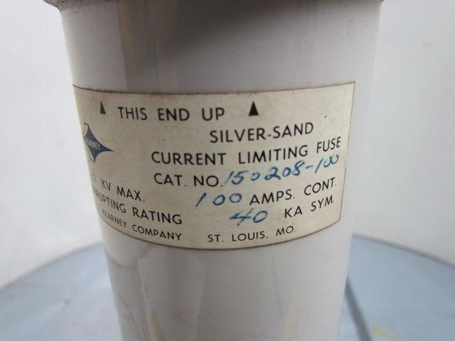 Kearney 150208-100 8.3 KV 100 Amp Cont 40 KA Current Limiting Fuse