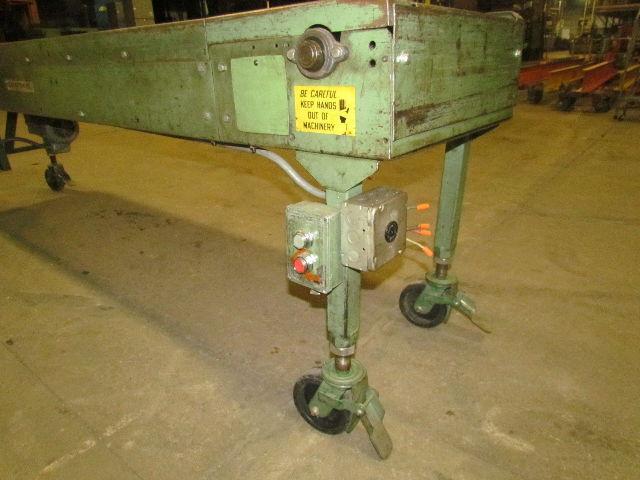 RTO-1412 Movable Accumulation Conveyor 18"x10' Powered Chains W/Static Rollers