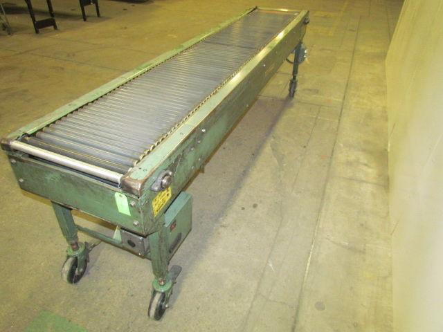 RTO-1412 Movable Accumulation Conveyor 18"x10' Powered Chains W/Static Rollers