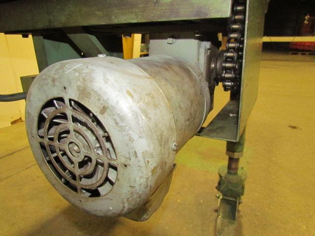 RTO-1412 Movable Accumulation Conveyor 18"x10' Powered Chains W/Static Rollers