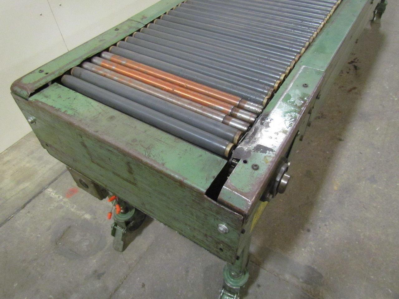 RTO-1412 Movable Accumulation Conveyor 18"x10' Powered Chains W/Static Rollers