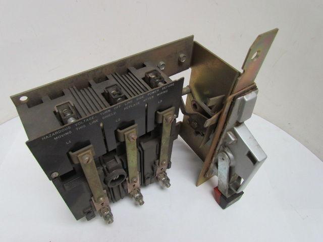 Telemecanique D10S2 60 Amp Disconnect Switch Assembly w/Handle 3-Pole