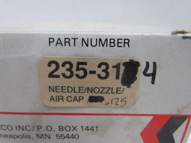 Graco 235-314 276298 Needle Nozzle Air Cap Assembly Kit .125" For Spray Gun NIB