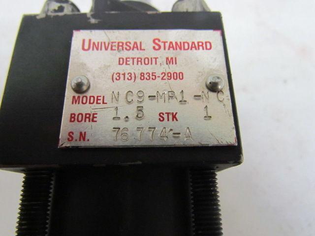 Universal Standard NC9-MP1-NC Pneumatic Air Cylinder 1-1/2" Bore 1" Stroke 1.5x1