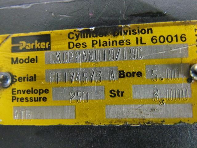 Parker CKCP2ANU19/19C Pneumatic Air Cylinder 5" Bore 3" Stroke Double Rod