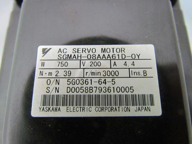 Omron BG3D6302H8 Sigma II AC Servo Motor w/13 Bit Incremental Encoder 230 Volt