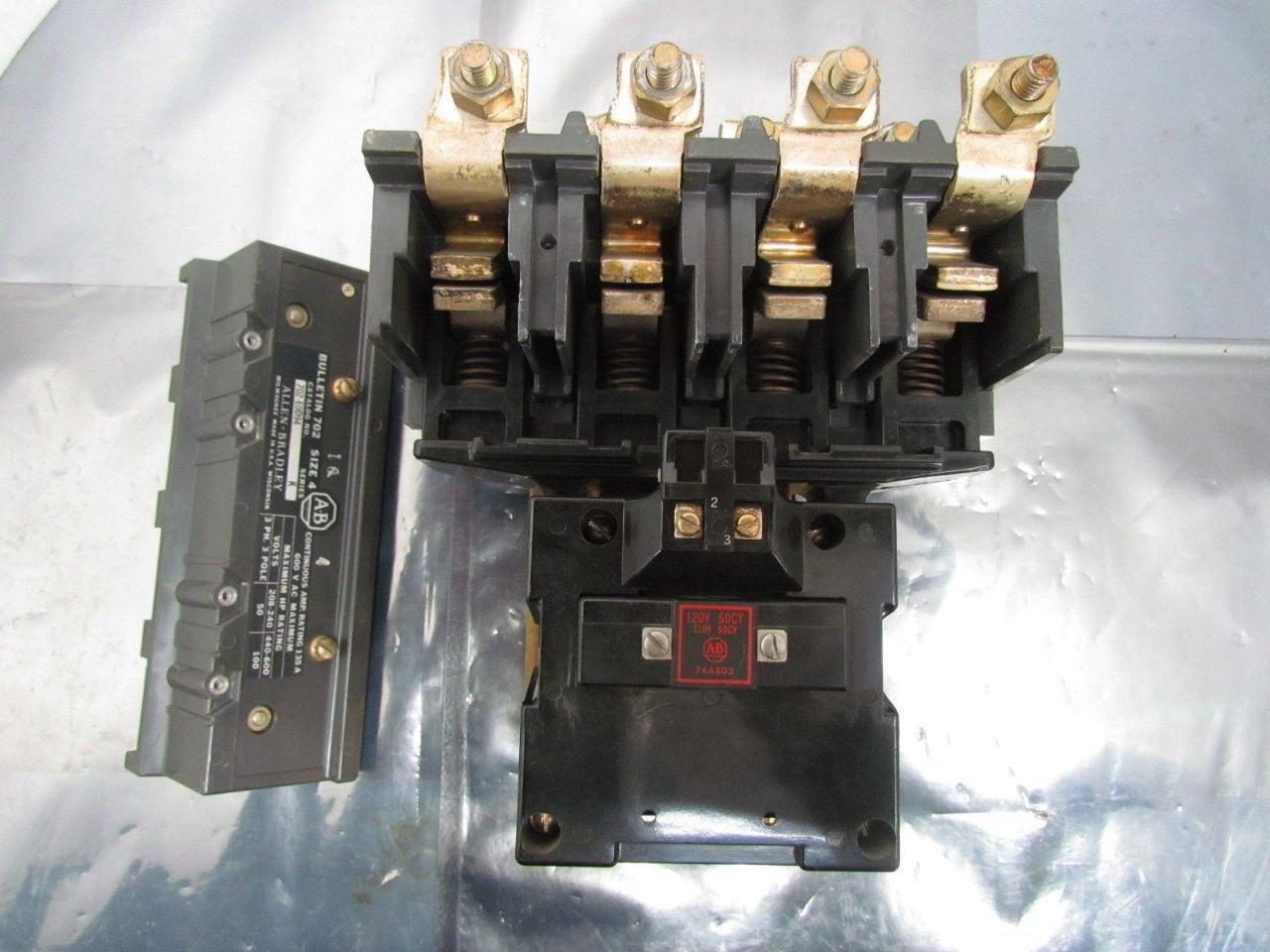 702-EOD94 Series K Size 4 Starter 208-240/440-600V 50 HP 100 HP 4 Pole Contactor