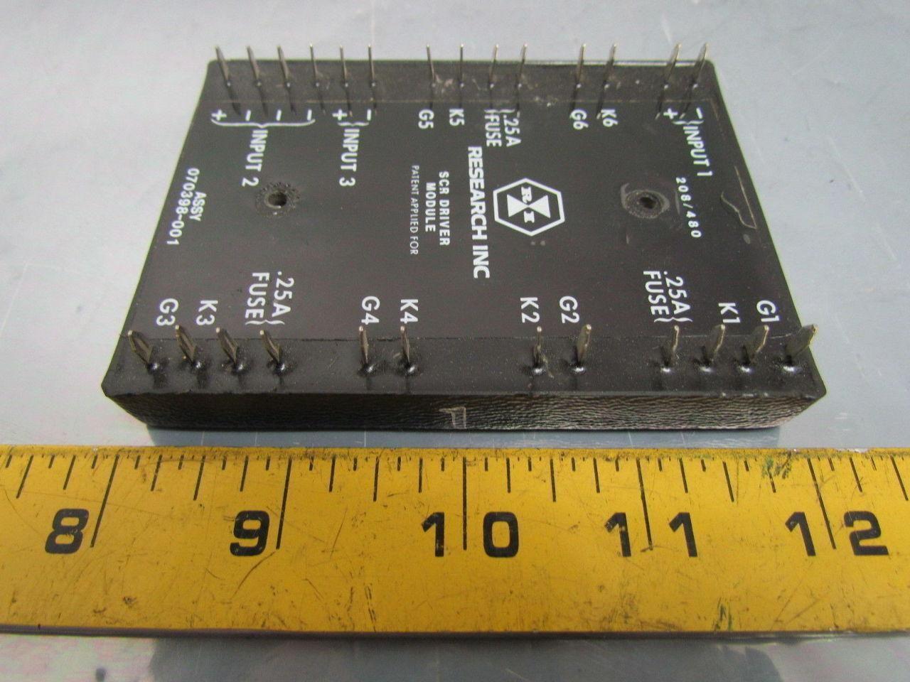 Research Inc 070398-001 3500-0032 SCR Driver Module 208/480V 3 Phase 9.0 664/KG