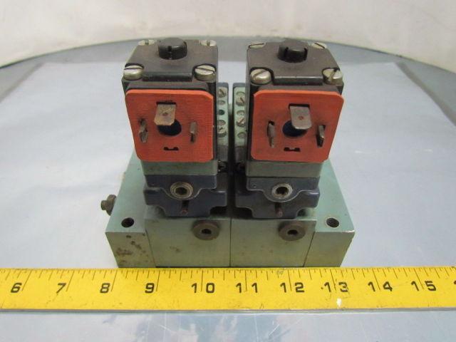 Schrader Bellows LB 53114 TF 064 24VDC Solenoid Valve Assembly w/Manifold Blocks