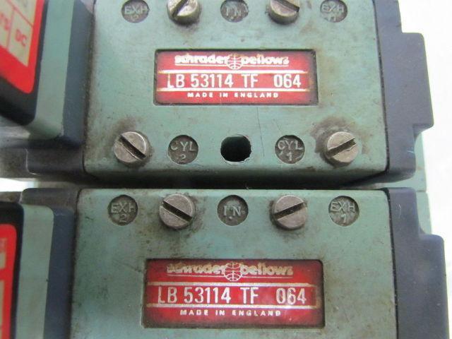 Schrader Bellows LB 53114 TF 064 24VDC Solenoid Valve Assembly w/Manifold Blocks