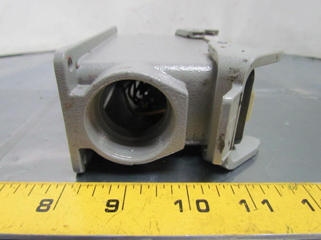 Han 24 E-M 24-Pin Male Connector Plug Aluminum Housing Surface Mount 16A 500V
