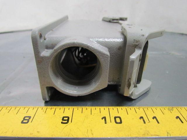 Han 24 E-M 24-Pin Male Connector Plug Aluminum Housing Surface Mount 16A 500V