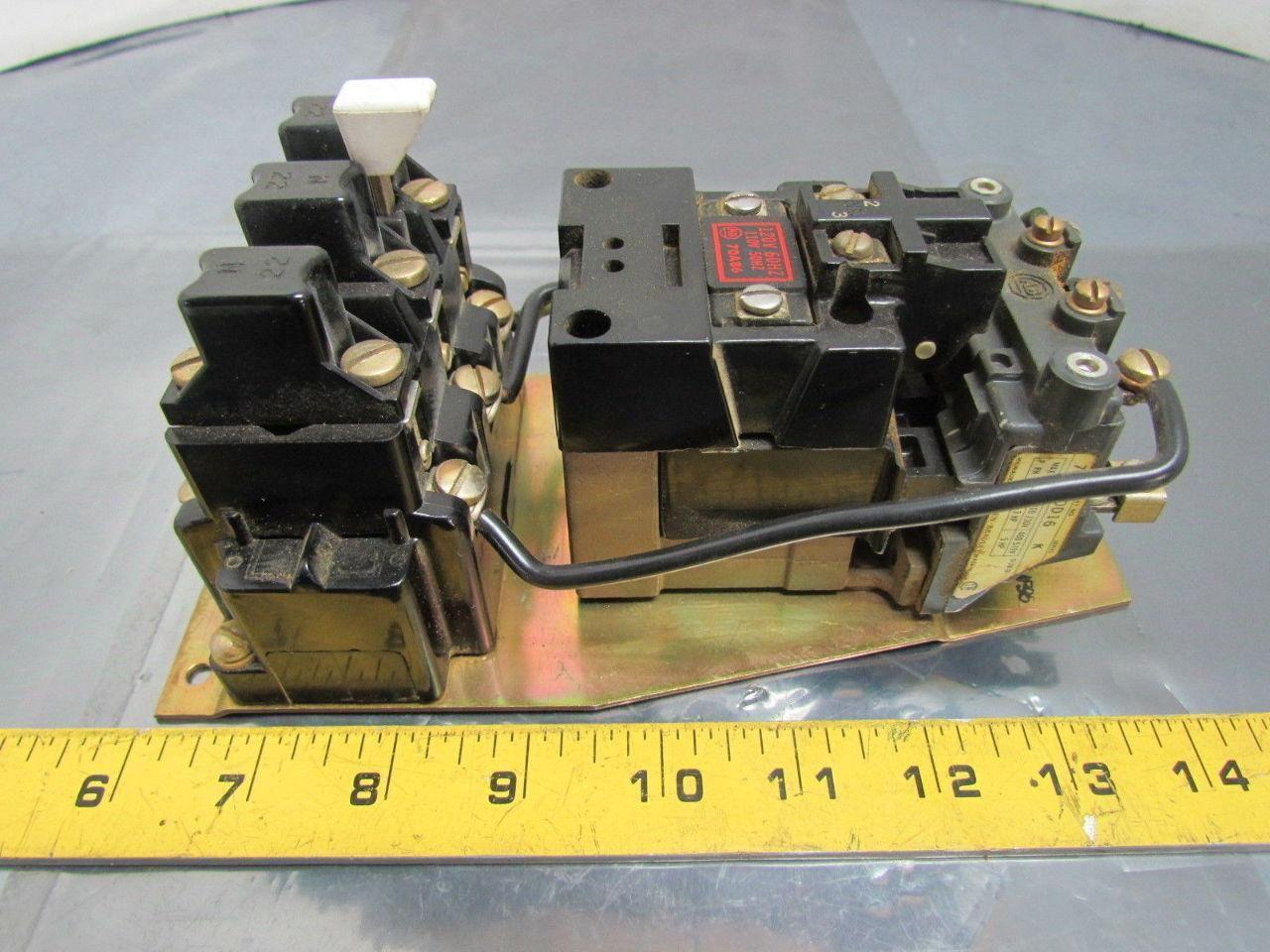 709-AOD16 709-A0D16 Motor Starter 3-Pole 120V Coil Ser K Size 0 N22 Overloads