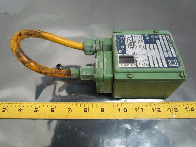 Square D GAW2S1 Pressure Switch Range 5-18 PSI Decreasing Max 80 PSI 120-600VAC