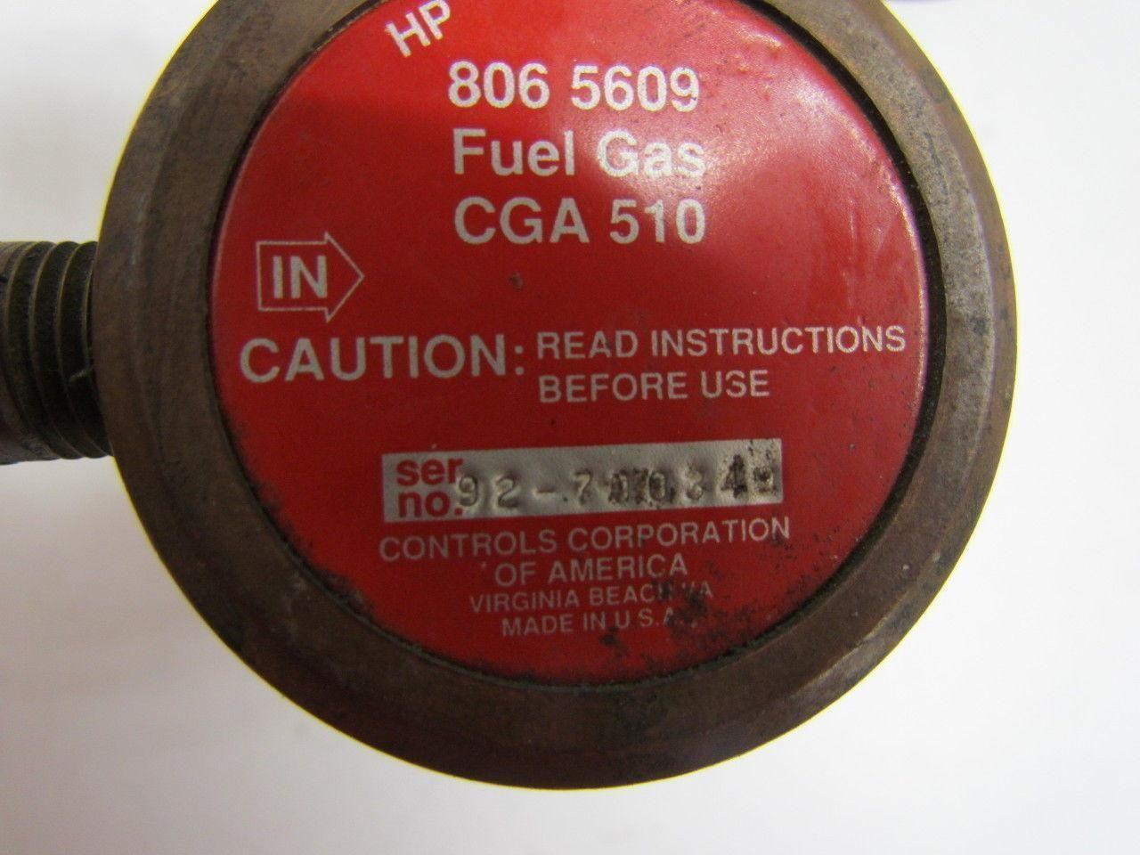 Aico 806 5609 Regulator CGA510 Fuel Gas