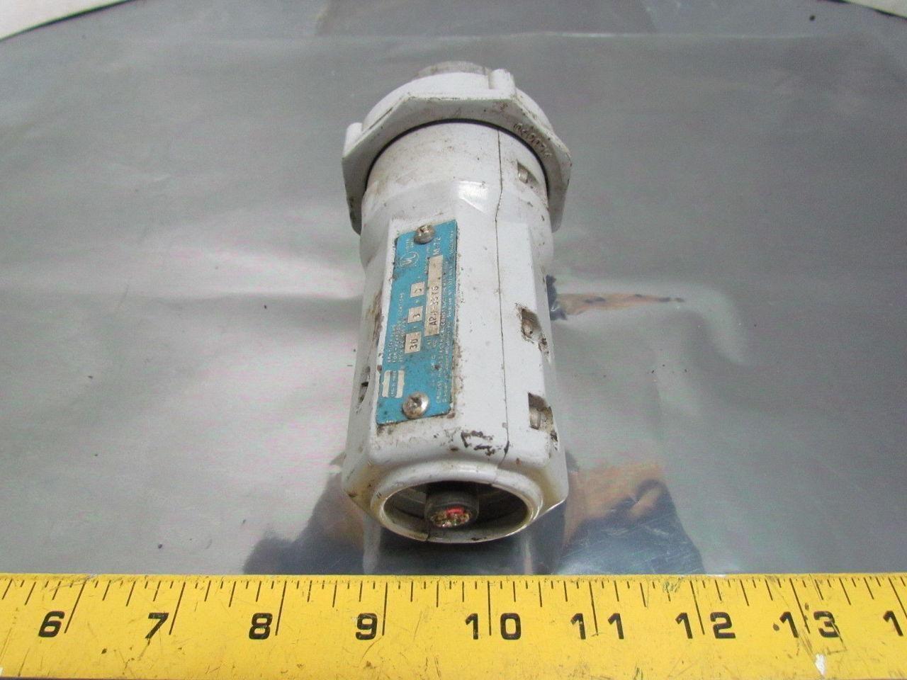 Arktite Connector Plug 30A 600VAC 250VDC 3 Pole 3 Wire Pin + Sleeve Type Male