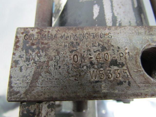 Columbia 751-OK-40-P1 Slide-A-Mark Pneumatic Air Impact Marker 8-Ton 4" Stroke
