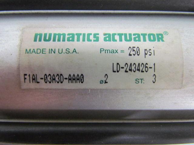 Numatics Actuator F1AL-03A3D-AAA0 Pneumatic Air Cylinder 2" Bore 3" Stroke