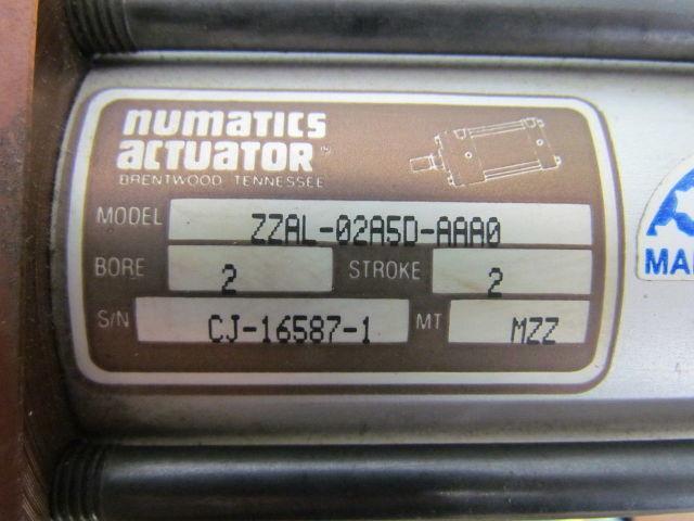 Numatics ZZAL-02A5D-AAA0 Pneumatic Air Cylinder 2" Bore 2" Stroke Extended Rod