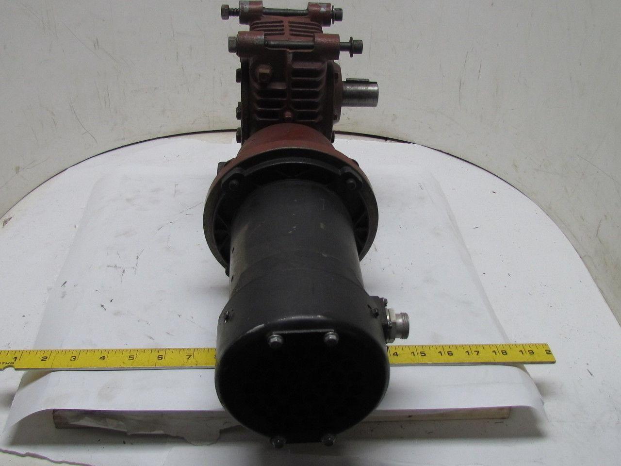 Ex-Cell-O Cone Drive MH020-X1 Worm Gear Box Reducer W/Dayton 1/4 HP 90VDC Motor