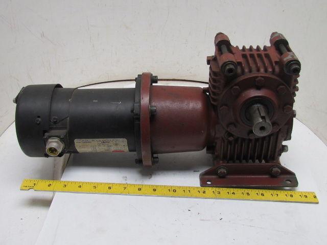 Ex-Cell-O Cone Drive MH020-X1 Worm Gear Box Reducer W/Dayton 1/4 HP 90VDC Motor