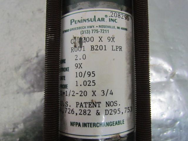 C-200X9X R001 B201 LPR Pneumatic Air Cylinder 2"Bore 9"Stroke 6 Ports w/Cushions