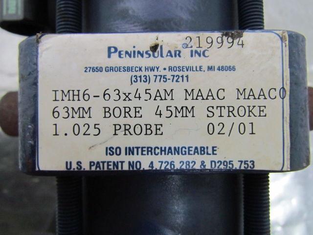 Peninsular IMH6 Pneumatic Air Cylinder 63mm Bore 45mm Stroke Trunnion Mount