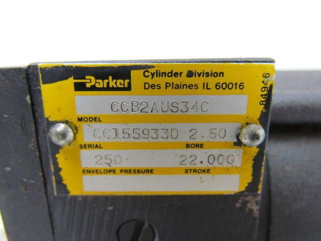 Parker CCB2AUS34C 2.50X22.000 Pneumatic Air Cylinder 2-1/2" Bore 22" Stroke