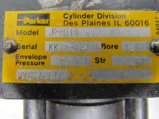 Parker J2HU14 Hydraulic Cylinder 1-1/2" Bore X 1/2" Stroke