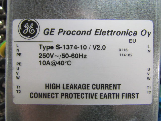 GE Myers S-1374-10/V2.0 Emerald Elite Pump Drive 1 HP Power Supply 250V 10 Amp