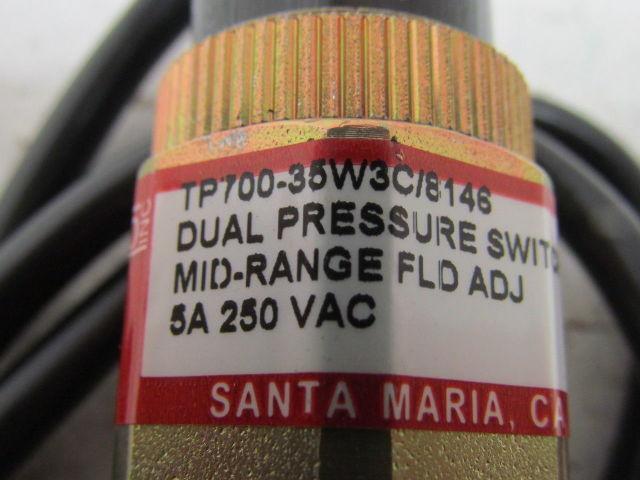 Wasco TP700-35W3C/8146 Dual Pressure Switch 30 PSI Max 5 Amp 250 VAC