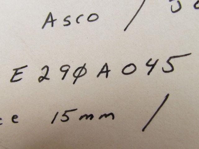 Asco E290A045 1/2" Stainless Steel Pressure Operated Angled Piston Type Valve