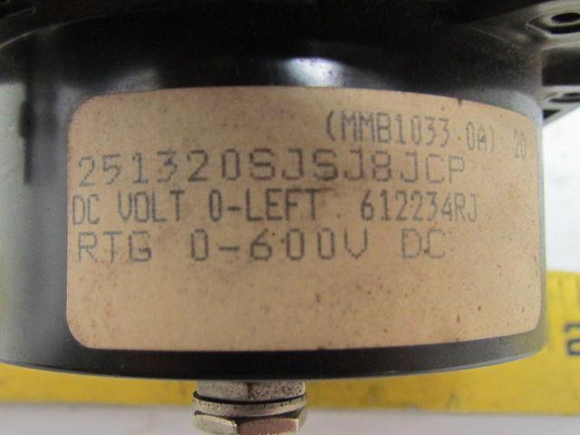 612234RJ 251320SJSJ8JCP DC Volts Panel Meter Gauge 0-600 Voltage Meter