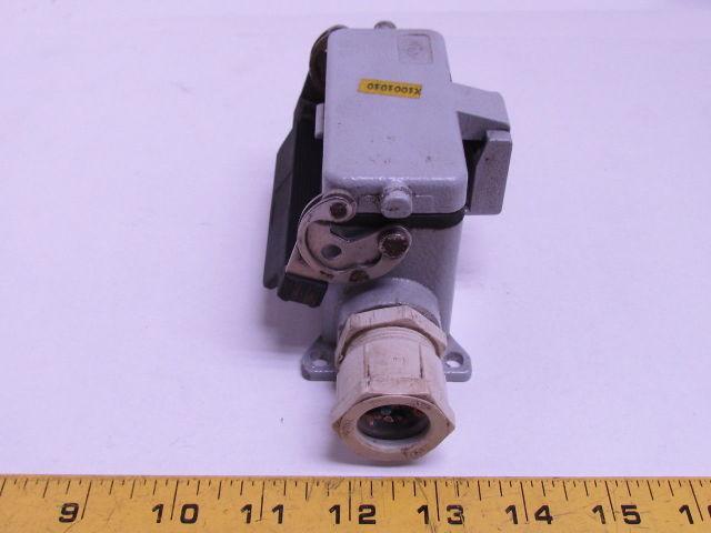 16-Pin Female Connector Plug Housing 16A 600V Single Lever w/Cover Surface Mount