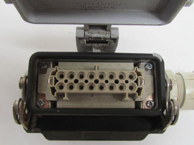 16-Pin Female Connector Plug Housing 16A 600V Single Lever w/Cover Surface Mount